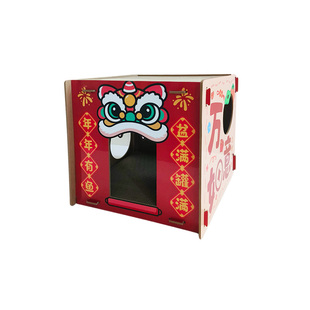 双层新年猫抓板冬季加厚猫窝一体四季通用猫咪用品保暖别墅大尺寸