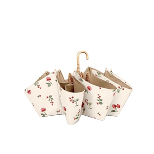 高级感弯钩折叠太阳伞女彩胶防晒防紫外线遮阳晴雨两用雨伞送伞包