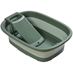 可折叠洗衣盆特大号带搓衣板分体家用大容量宝宝婴儿长方形厚澡盆
