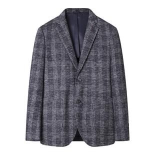 高货羊毛呢海撤柜剪牌清仓男装厚西服秋冬男士格纹商务休闲单西装