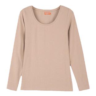 贴心女士保暖内衣棉莫代尔莱卡时尚衫秋冬纯色秋衣圆领打底衫2416