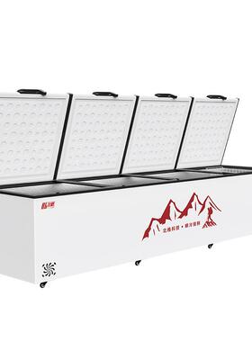 不锈钢内胆冰柜商用冷冻柜冷冻冷藏两用冰柜冷冻大容量卧式冰箱