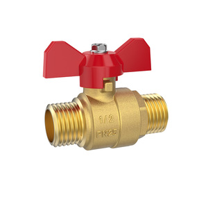 全铜双外丝直通球阀4分6分1寸大流量热水器冷热进出水管开关阀门