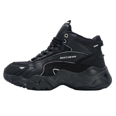 斯凯奇加绒女鞋冬鞋高帮运动鞋冬季新款黑色休闲鞋子女款保暖棉鞋