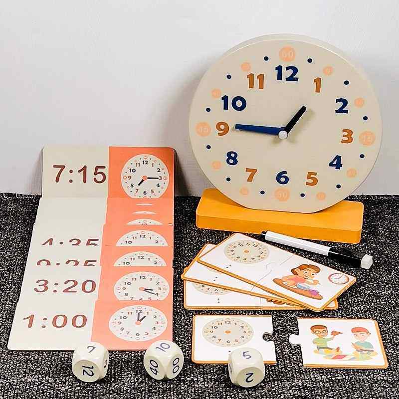 儿童钟表模型小学时钟教具学习认识时间玩具幼儿园大班数学区材料