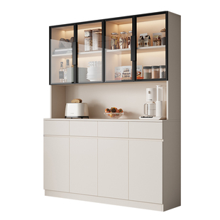 实木餐边柜靠墙一体客厅轻奢茶水柜现代简约餐厅厨房橱柜子储物柜