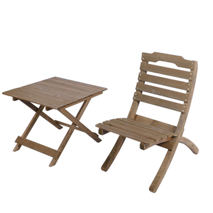 户外桌椅阳台折叠桌子复古小木桌庭院矮方桌室外便携式野餐露营桌