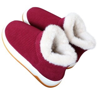 星之月包跟棉拖鞋女士冬季加绒保暖鞋室内毛毛鞋可外穿棉鞋加厚底