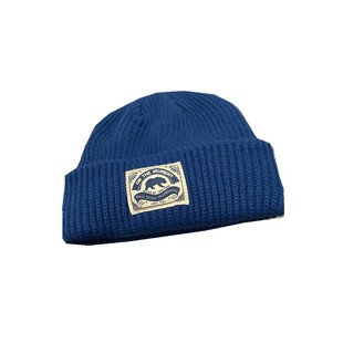 显白宝蓝色~焦糖色针织帽女韩国ins潮显脸小贴布帽子秋冬细毛线帽