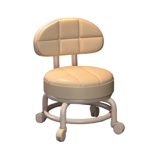 万向轮小凳子家用靠背矮凳滑轮移动客厅小坐凳软坐垫久坐不累圆凳