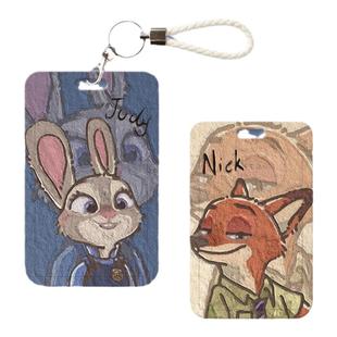 爆款网红兔子学生证件套食堂饭卡胸牌卡套校园卡公交羊城通地铁门禁工作吊牌男女保护壳工牌透明挂脖卡套挂绳