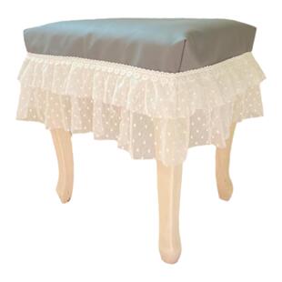 长方形钢琴凳罩餐桌椅学习凳坐套换鞋凳防尘布罩蕾丝化梳妆凳盖巾