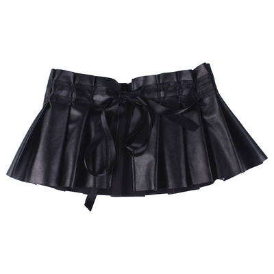 时女士裙摆腰封褶皱荷叶边女绑带