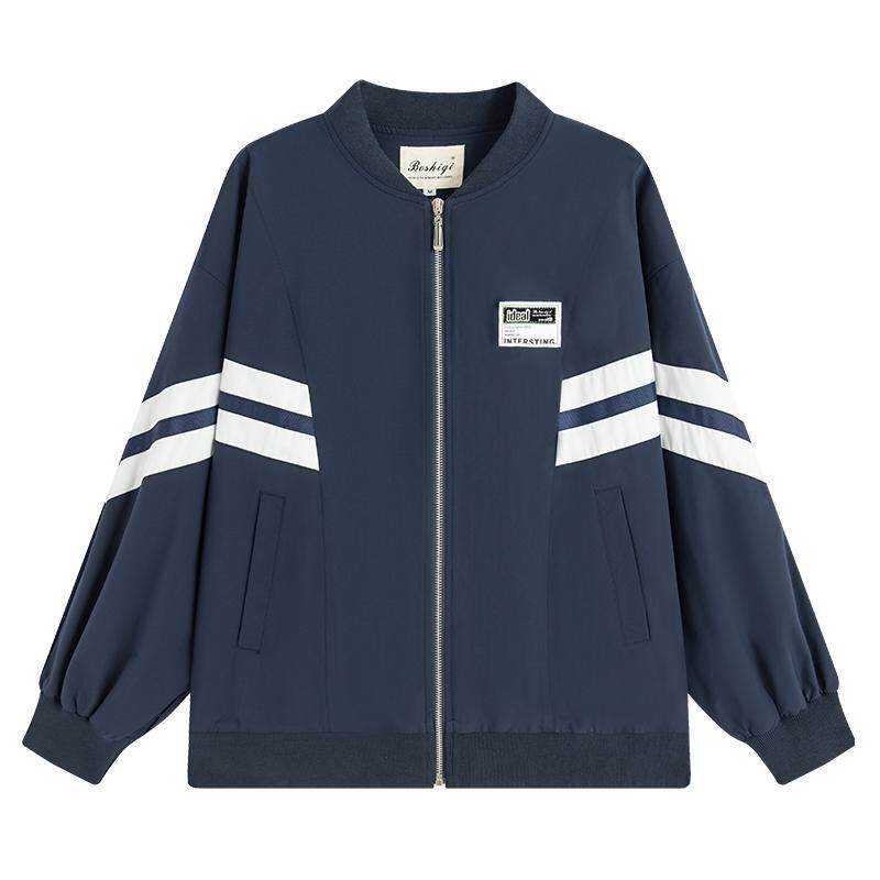 初中生外套春秋2025新款少女宽松运动大童棒球服高中学生夹克上衣