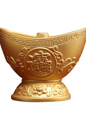 陶瓷金元宝油灯灯盏酥油财神观音