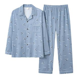 2025年睡衣男士春秋季纯棉长袖秋冬天薄款可外穿加大码家居服套装