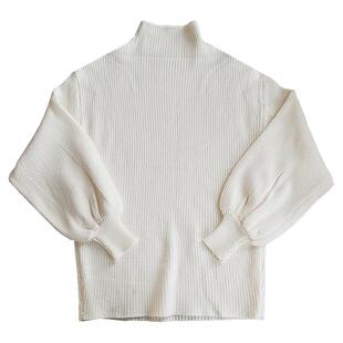 灯笼袖毛衣女2026秋冬新款韩版宽松外穿半高领套头针织衫打底上衣