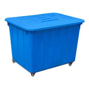 带轮周转箱大号服装厂车间带轮收纳箱拉货转运长方形塑料箱有轮子