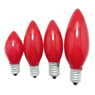 E12螺口led红色220v供佛灯寿桃招财波灯神台莲花长明电蜡烛小灯泡