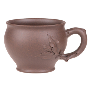 高端宜兴紫砂茶杯 一厂拼紫泥 中式 松竹梅桃四友杯 手工 主人杯