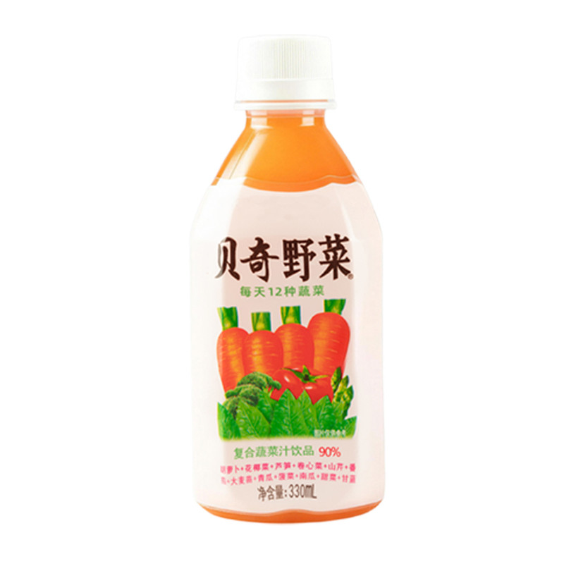 混合12种蔬菜贝奇胡萝卜汁饮料