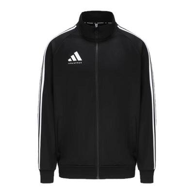 阿迪达斯春秋季外套男女黑白休闲运动新款立领夹克TR30JR1TK-BW