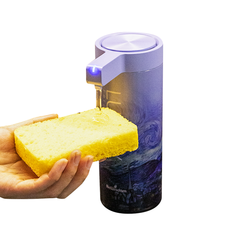 智能感应洗手液机洗洁精机叶子蓝