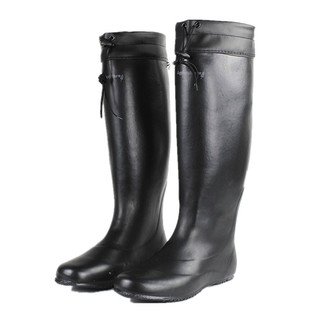 日本野鸟协会雨靴高筒防滑折叠男士女士同款农田插秧橡胶轻便雨鞋