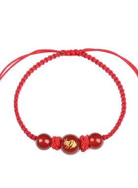 马年十二生肖红绳手链马年吉祥物