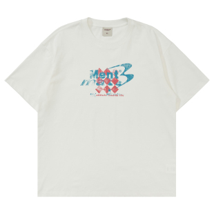 Mentmate 26SS 日系街头做旧logo印花短袖tee男 圆领T恤夏 蒙马特