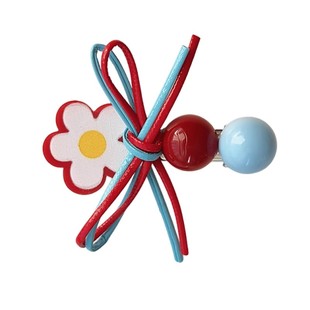 花朵侧边刘海夹女童2025新款高级感韩系撞色女童发夹可爱宝宝头饰