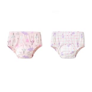 巴拉巴拉宝宝如厕训练裤棉男女童三角短裤婴儿内裤戒尿不湿两条装