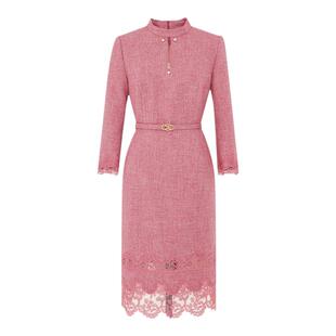 乔万尼连衣裙2025新款女秋高端精致法式收腰气质中长款EM1E133