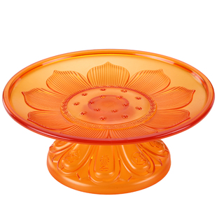 塑料果盘供盘佛前供果果盘仿琉璃莲花水果盘贡盘供佛果盘家用上供