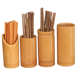 竹制筷筒创意商用筷篓餐厅饭店点菜筒竹签筒串串香签子回收桶定制