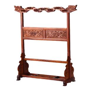 兰斋 大号毛笔挂笔架笔挂红木笔搁创意书法文房四宝毛笔架实木新中式仿古书法用品挂架摆件简约复古文方套装