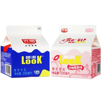 养胃白桃原味酸奶look促销200ml