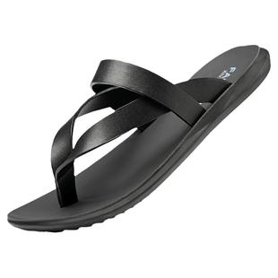 夏季新款人字拖男韩版时尚潮流凉拖鞋鳄鱼纹真皮防滑沙滩鞋拖鞋男