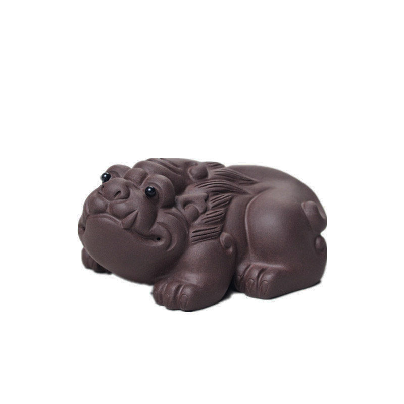 宜兴原矿貔貅功夫可养紫砂茶宠
