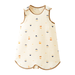 中大通背心款儿童四季通用婴儿睡袋春秋宝宝无袖睡衣裙防踢被神器