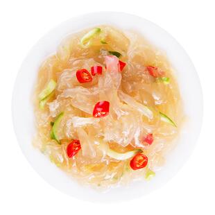 参客莱 海蜇皮即食 凉拌长岛海蜇头海蜇丝包邮225g*6袋装批发