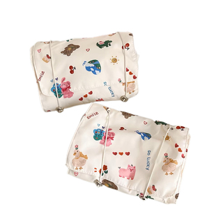 三室一厅~涂鸦小熊化妆包大容量分区便携旅行洗漱包女可爱收纳包