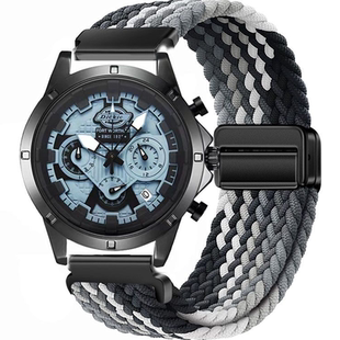 适用Dickies女款初高中生手表带磁吸编织迪克斯石英腕表CL483腕带