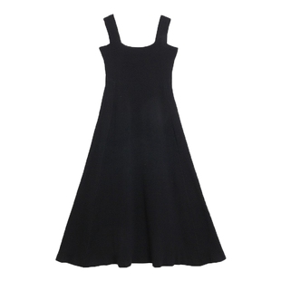 春夏针织吊带连衣裙女冰丝宽松巨显瘦大码胖mm200斤a字裙裙子长裙