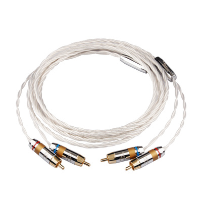 rca信号线发烧级镀银HiFi双绞