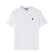 夏季冰氧吧男白色圆领polo衫短袖