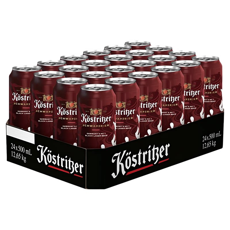 卡力特Kostritzer德国原装进口黑啤酒整箱听装黑色拉格精酿500ml