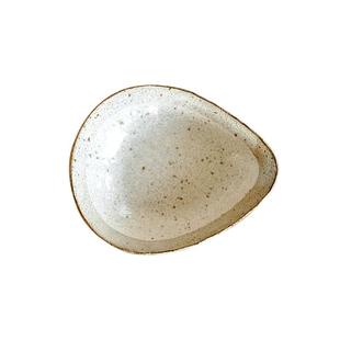 现货日本原装粉引粗陶咖喱饭碗拉面碗鱼盘寿司盘做旧不规则碟长盘