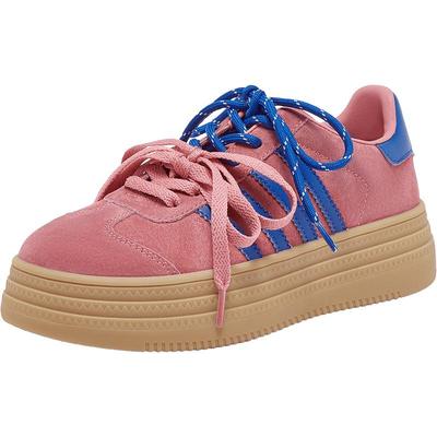 百思图2025春季新款时尚复古户外运动德训鞋厚底女休闲鞋I7715AM5