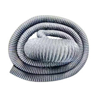 尼龙布通风管道防火阻燃耐高温灰色钢丝伸缩软管排烟管抽风排气管